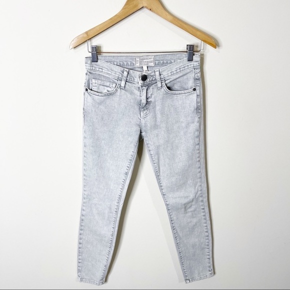 Current Elliott Revolve Soft Grey The Stiletto Skinny Jeans Size 24 - Picture 3 of 10